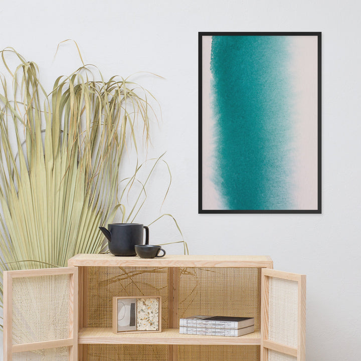 weißer Strand - Poster im Rahmen artlia