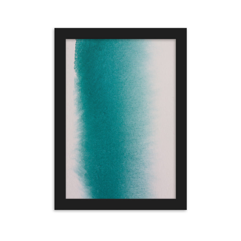 weißer Strand - Poster im Rahmen Schwarz / 21×30 cm artlia