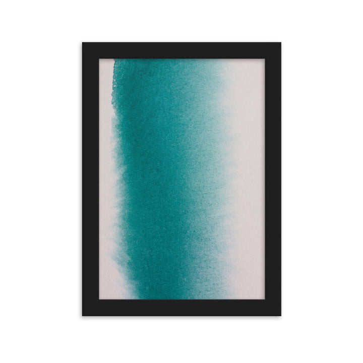 weißer Strand - Poster im Rahmen Schwarz / 21×30 cm artlia