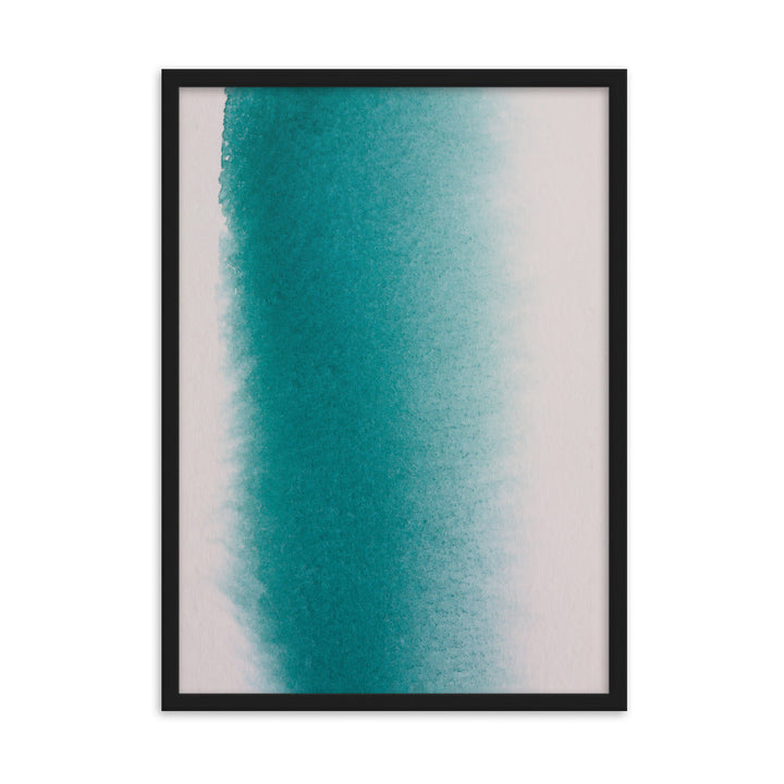 weißer Strand - Poster im Rahmen Schwarz / 50×70 cm artlia
