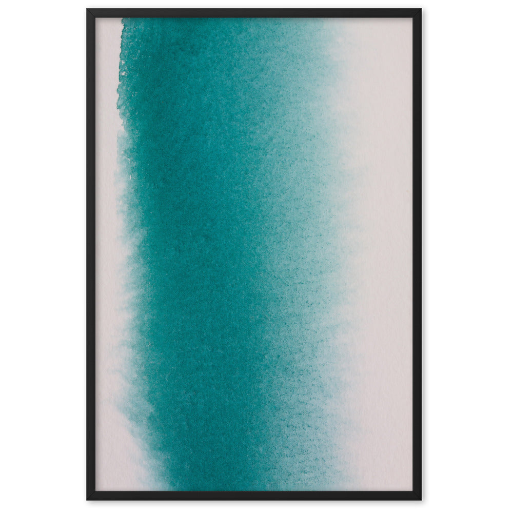 weißer Strand - Poster im Rahmen Schwarz / 61×91 cm artlia