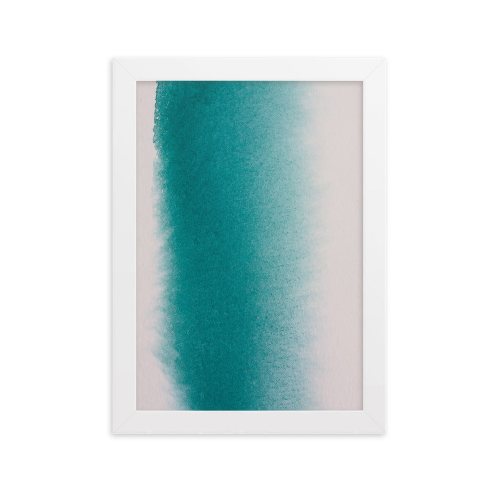 weißer Strand - Poster im Rahmen Weiß / 21×30 cm artlia
