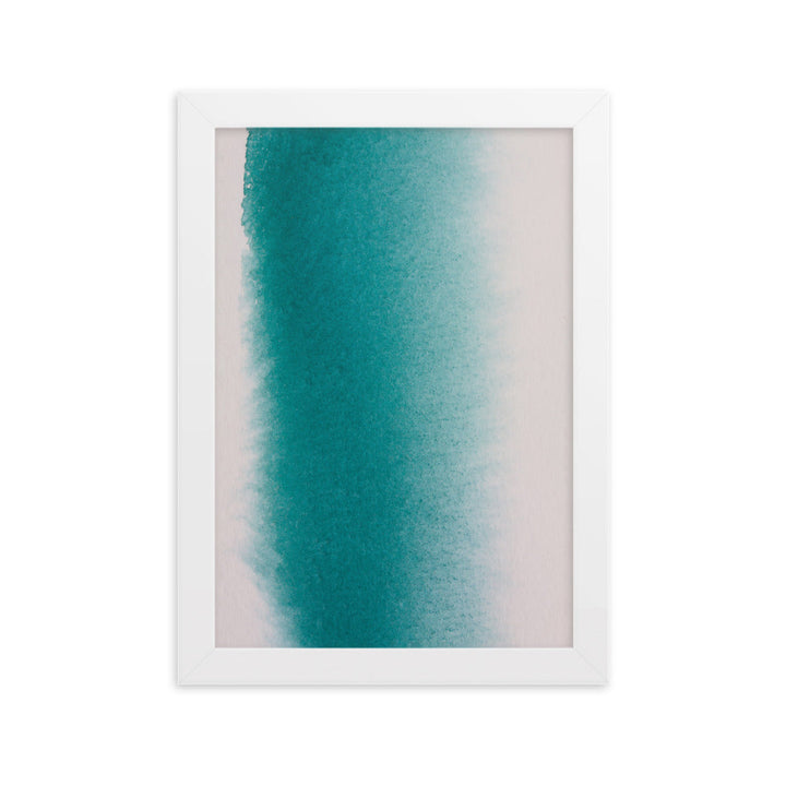 weißer Strand - Poster im Rahmen Weiß / 21×30 cm artlia
