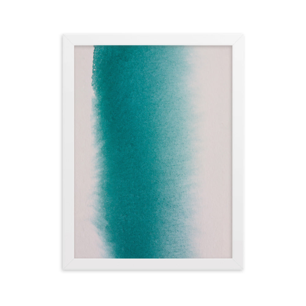 weißer Strand - Poster im Rahmen Weiß / 30×40 cm artlia