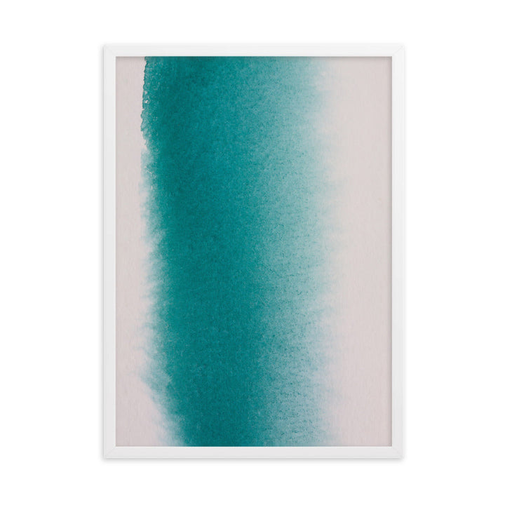 weißer Strand - Poster im Rahmen Weiß / 50×70 cm artlia