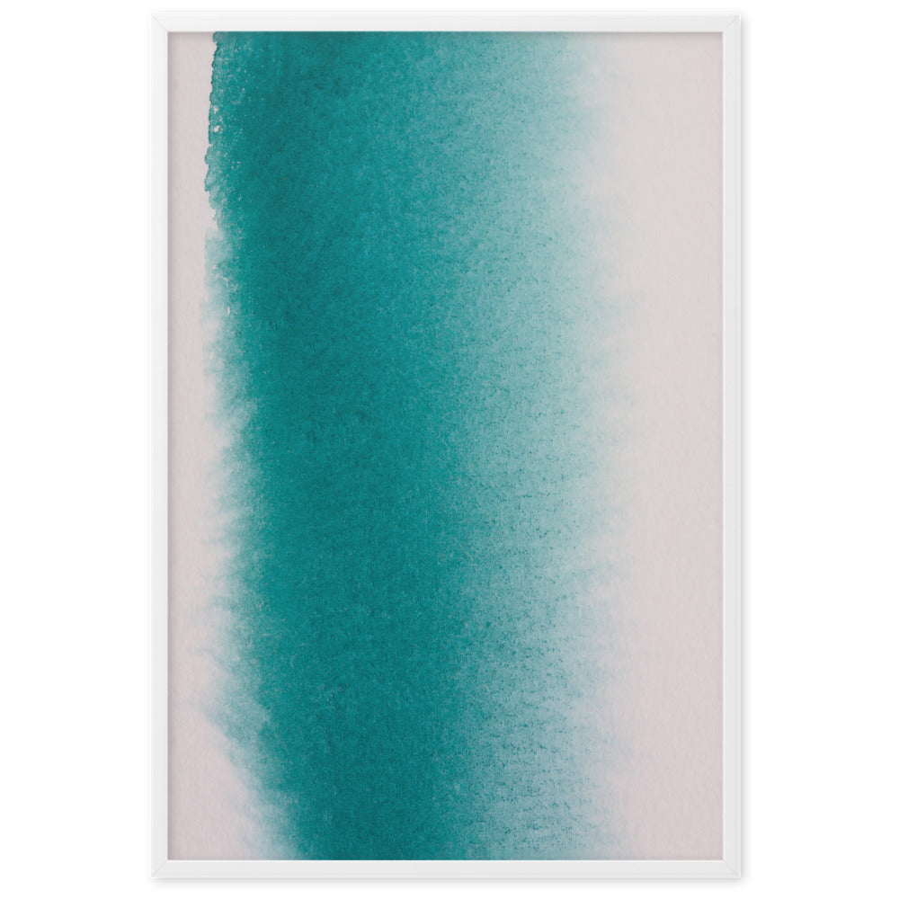 weißer Strand - Poster im Rahmen Weiß / 61×91 cm artlia