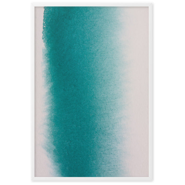 weißer Strand - Poster im Rahmen Weiß / 61×91 cm artlia