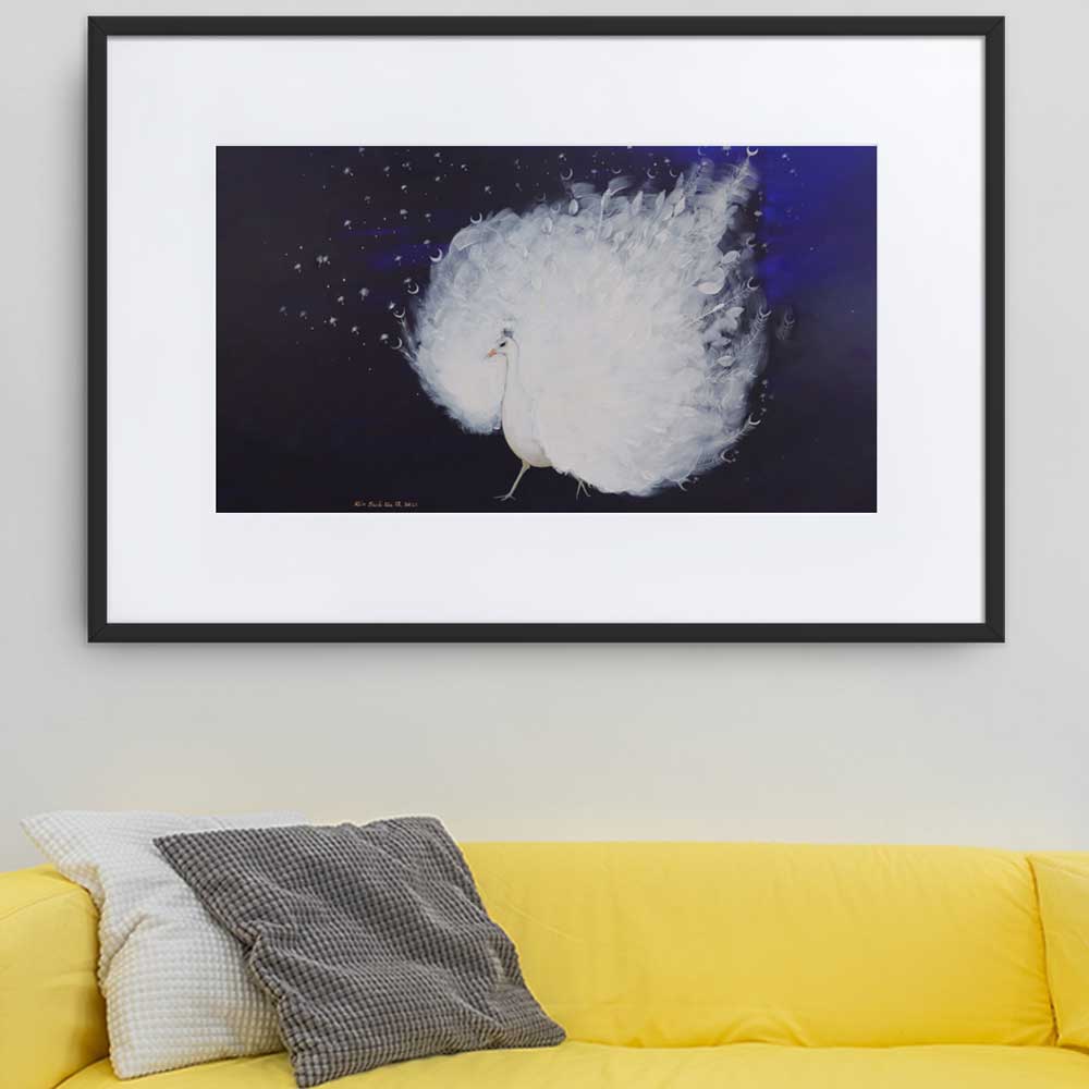 Wings of Dawn - Poster im Rahmen mit Passepartout artlia