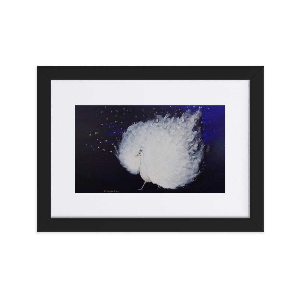 Wings of Dawn - Poster im Rahmen mit Passepartout Schwarz / 21×30 cm artlia