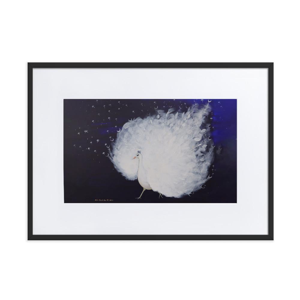 Wings of Dawn - Poster im Rahmen mit Passepartout Schwarz / 50×70 cm artlia