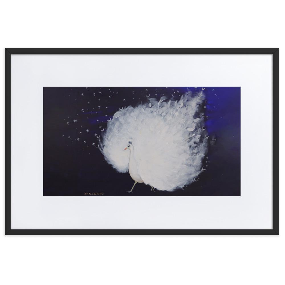 Wings of Dawn - Poster im Rahmen mit Passepartout Schwarz / 61×91 cm artlia