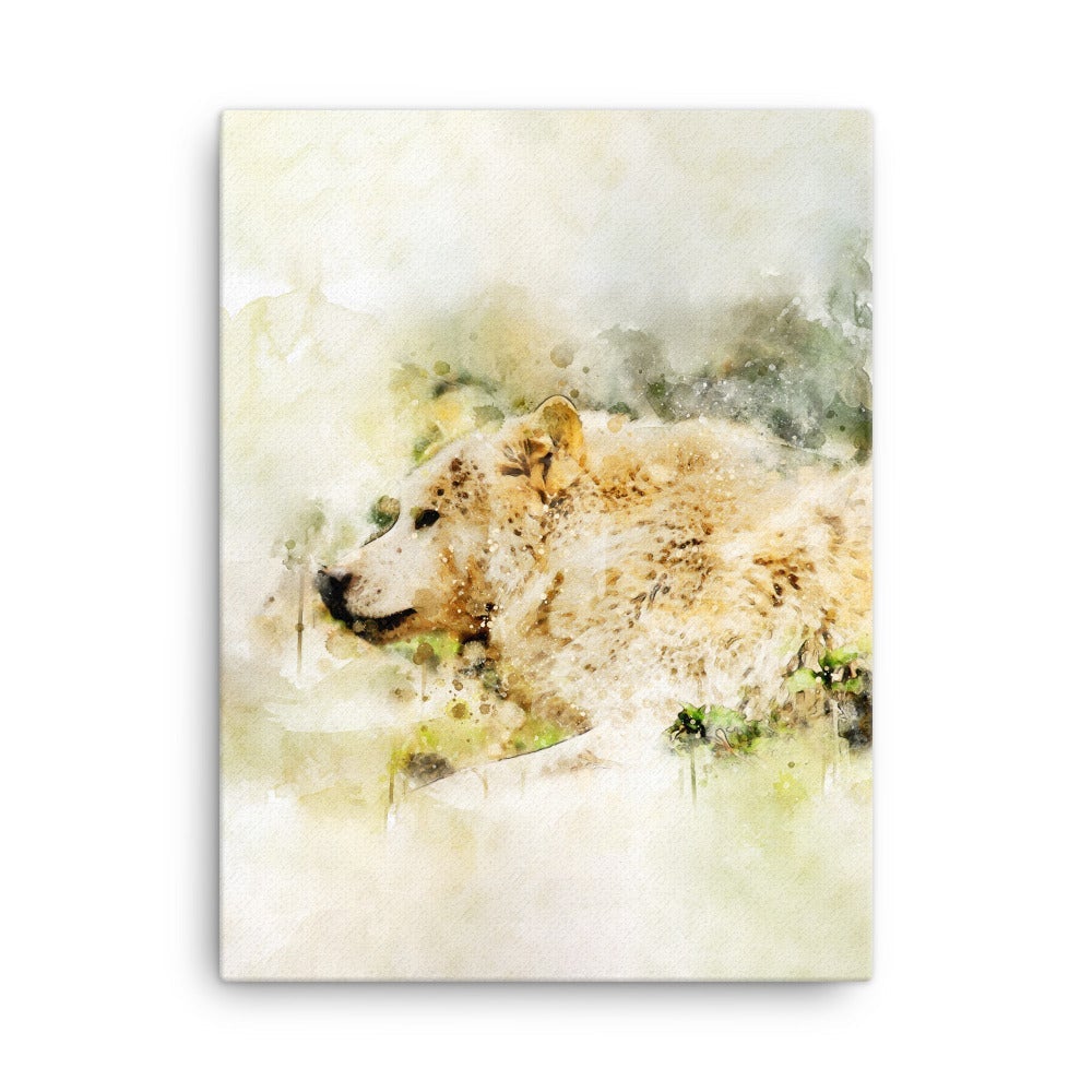 Wolf - Leinwand 30x41 cm artlia