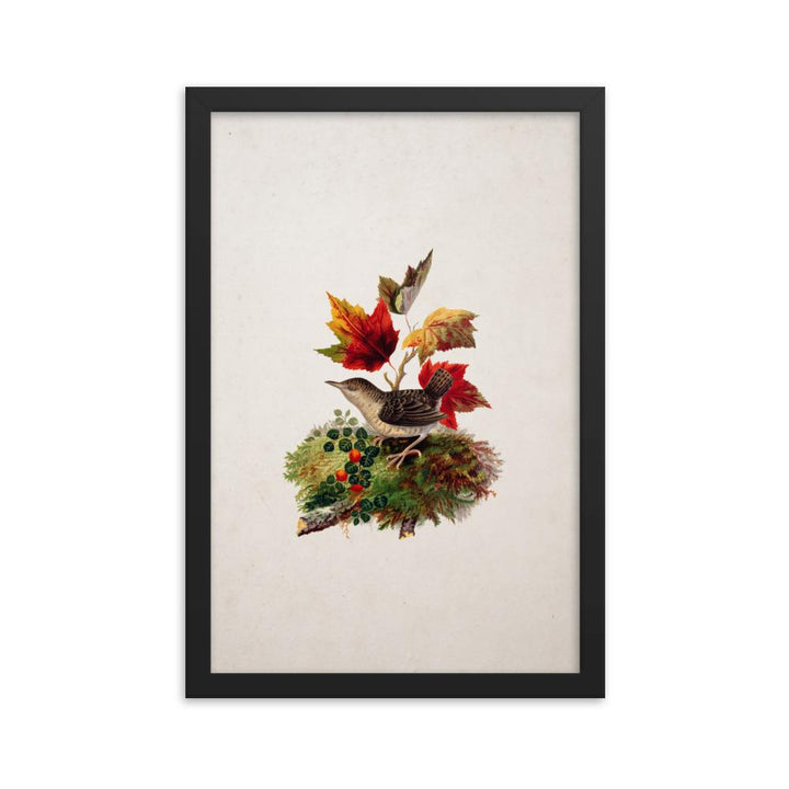 Zaunkönig - Poster im Rahmen schwarz / 30x45 cm artlia