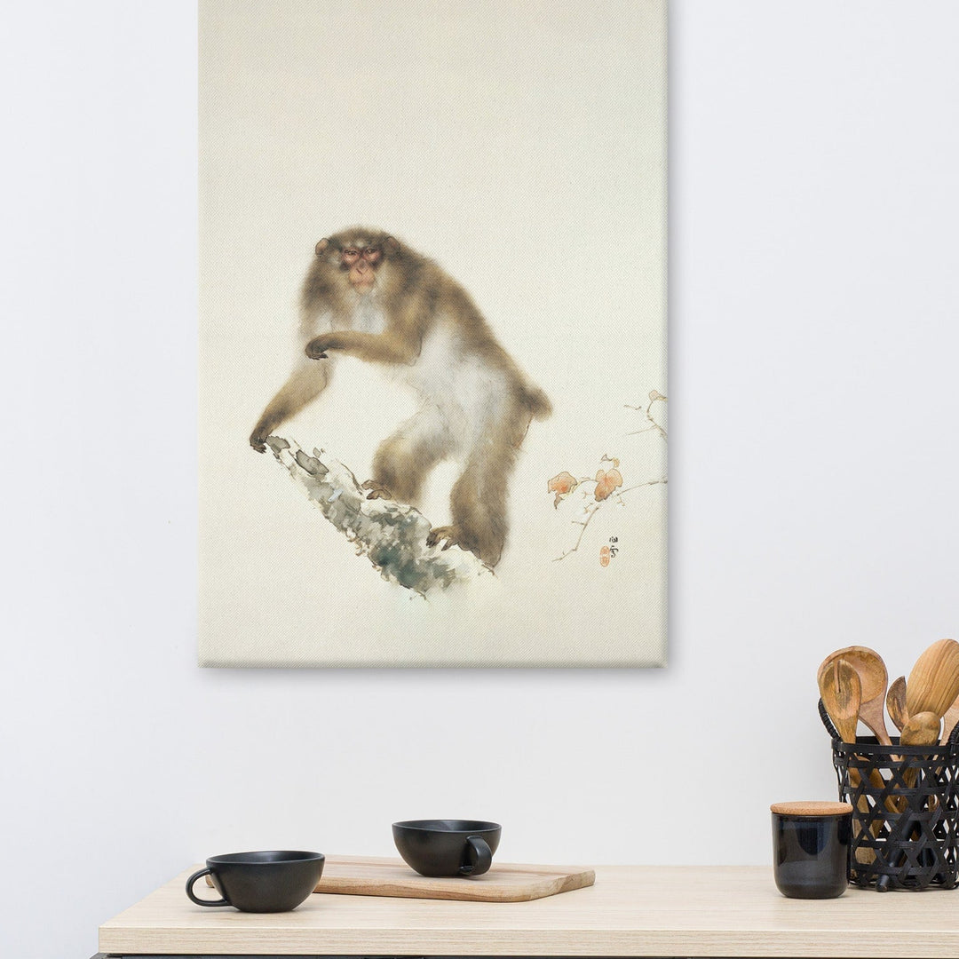 Kansetsu_Hashimoto-Old_Monkey_with_Cherry_in_Autumn_canvas-_in_-24x36-front-6936e1fbed950-min