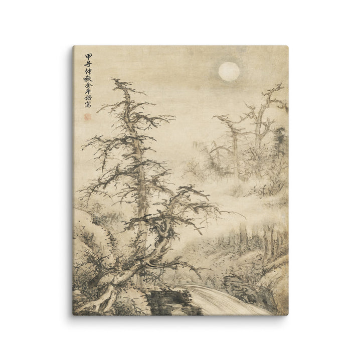 Toile - Paysage d'automne au clair de lune