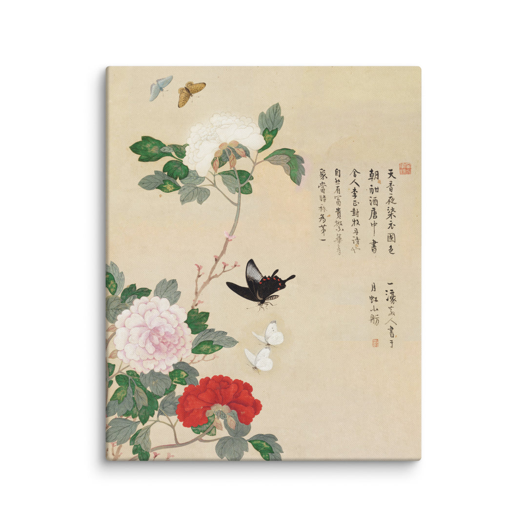 Canvas - Flowers and Butterflies