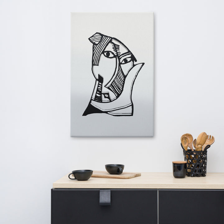 Leinwand - Pablo Picasso, Les Demoiselles d’Avignon gray