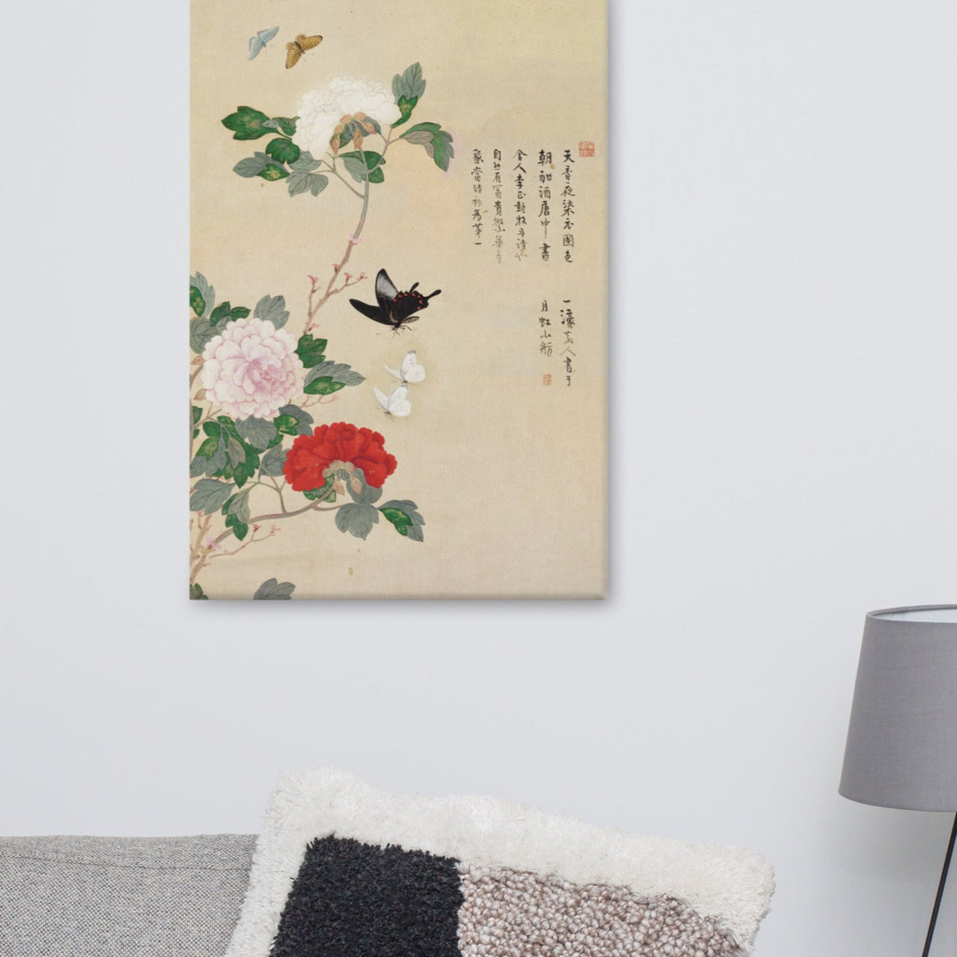 Canvas - Flowers and Butterflies