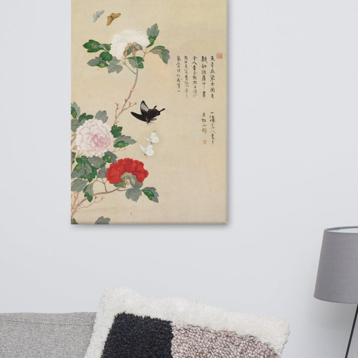 Canvas - Flowers and Butterflies