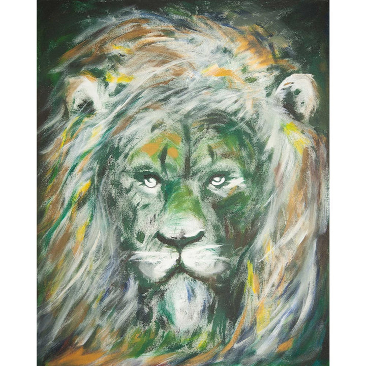 Original Painting - Green Lion, Hyoun Wook Song