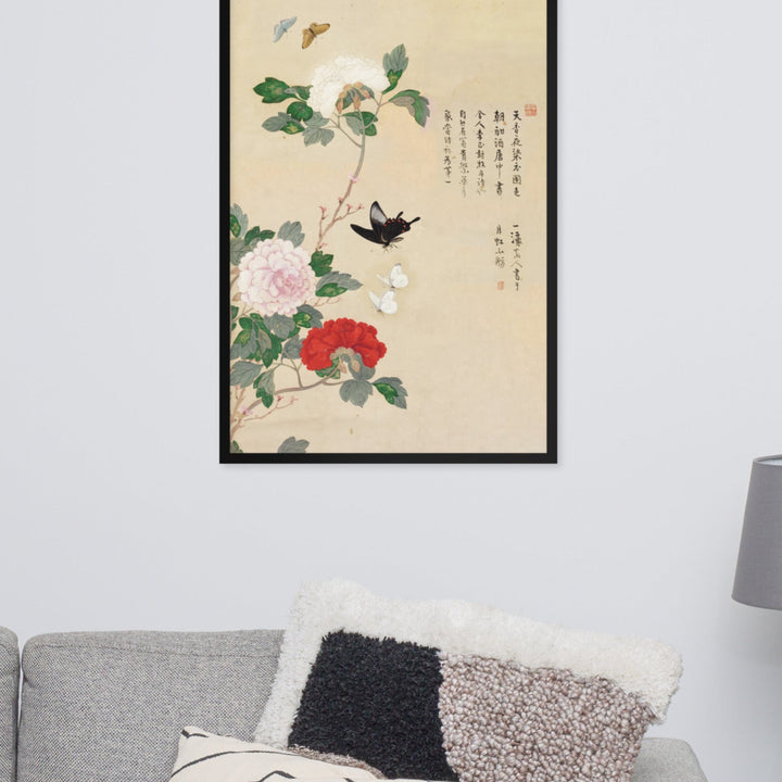 Poster - Blumen und Schmetterlinge