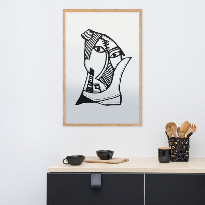 Poster - Pablo Picasso, Les Demoiselles d’Avignon gray