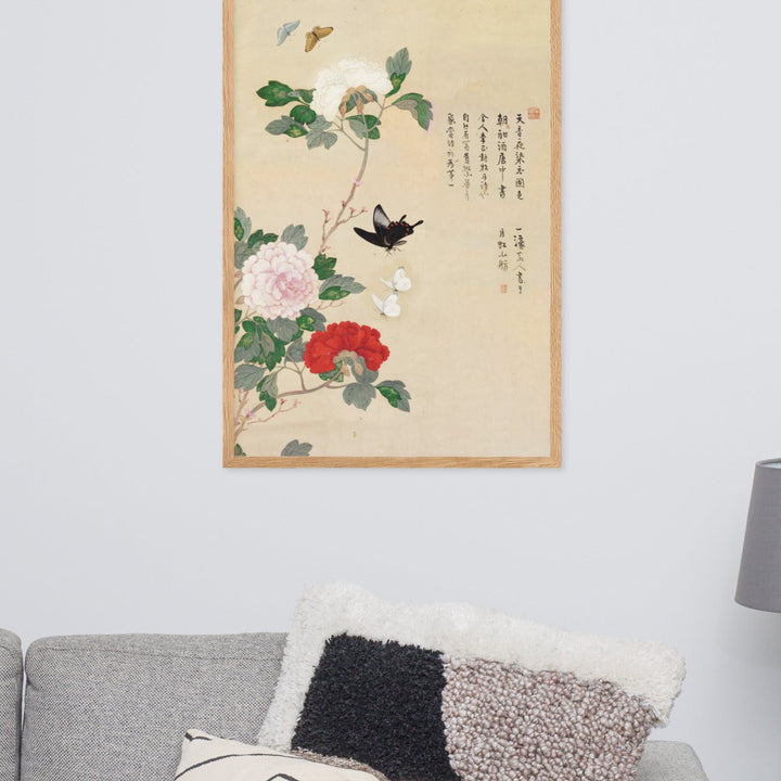 Poster - Blumen und Schmetterlinge