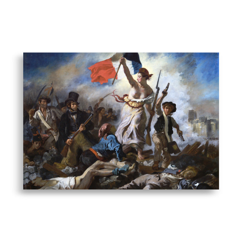 Affiche - Eugène Delacroix, La liberté mène le peuple