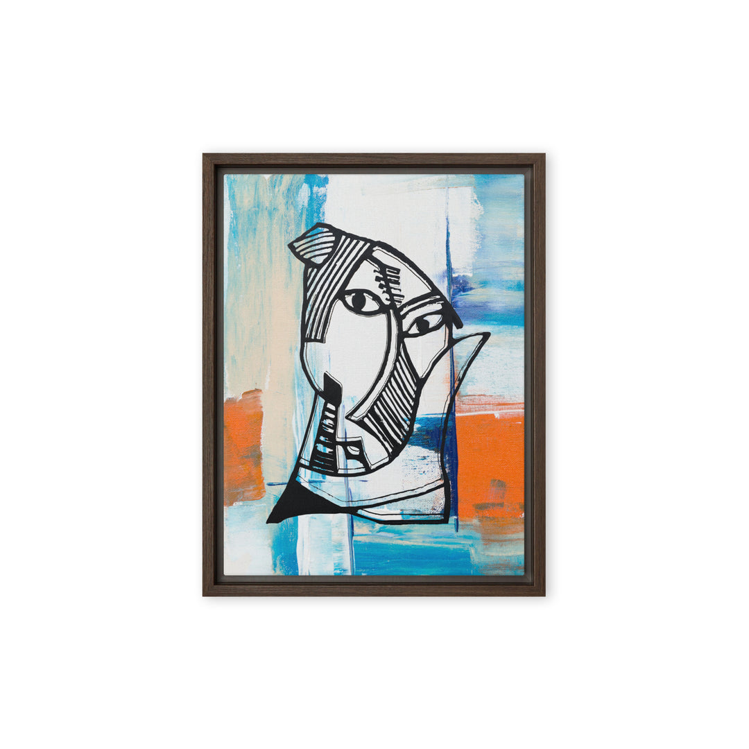 Leinwand - Pablo Picasso, Les Demoiselles d’Avignon in orange