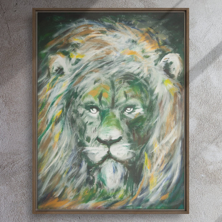 Toile - Lion vert, Hyoun Wook Song