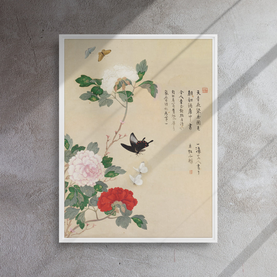 Canvas - Flowers and Butterflies