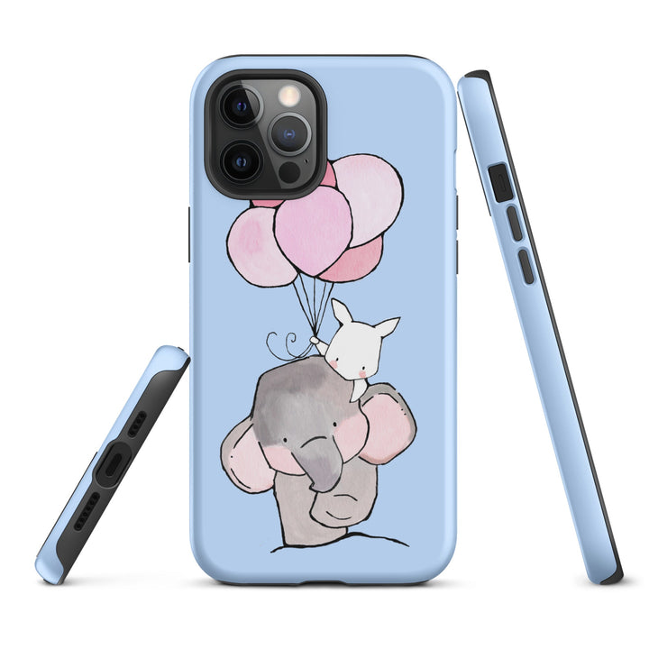 Hardcase iPhone® Handyhülle - Elefant und Hase mit Luftballon Kuratoren von artlia iPhone 12 Pro Max artlia