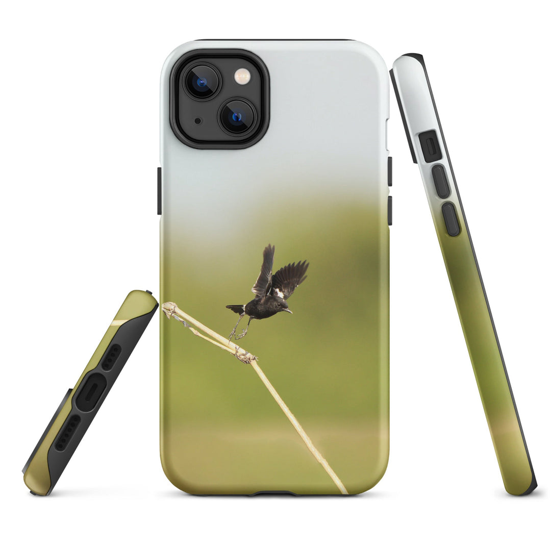 Hardcase iPhone® Handyhülle - Elsterschmätzer Pied Bushchat Young Han Song iPhone 14 Plus artlia