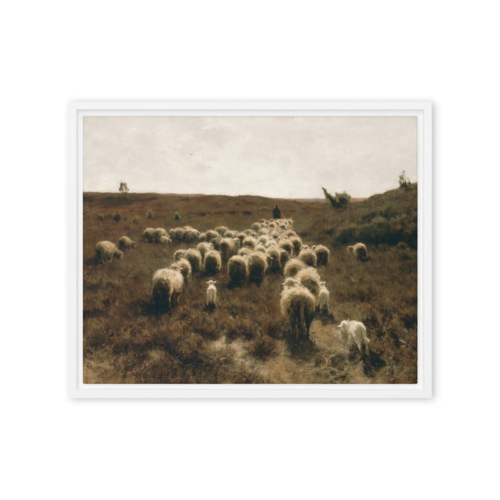 Leinwand - Anton Mauve, The Return of the Flock, Laren Anton Mauve Weiß / 41x51 cm (16″×20″) artlia