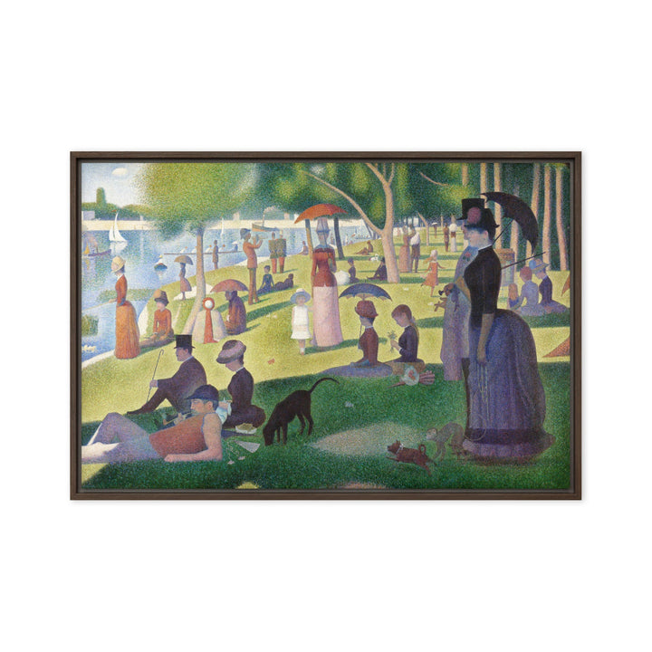 Leinwand - Ein Sonntagnachmittag auf der Insel La Grande Jatte Braun / 61x91 cm (24″×36″) artlia