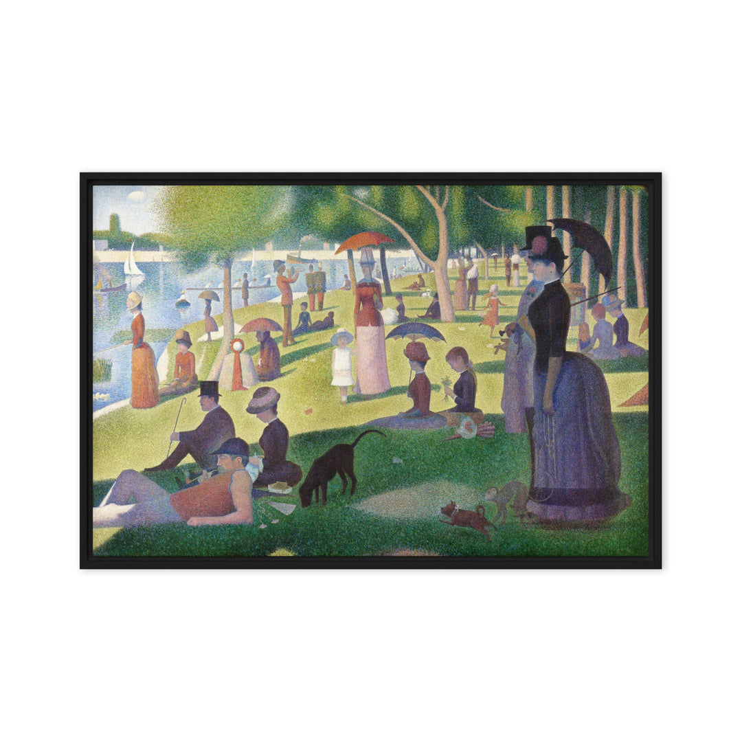 Leinwand - Ein Sonntagnachmittag auf der Insel La Grande Jatte Schwarz / 61x91 cm (24″×36″) artlia