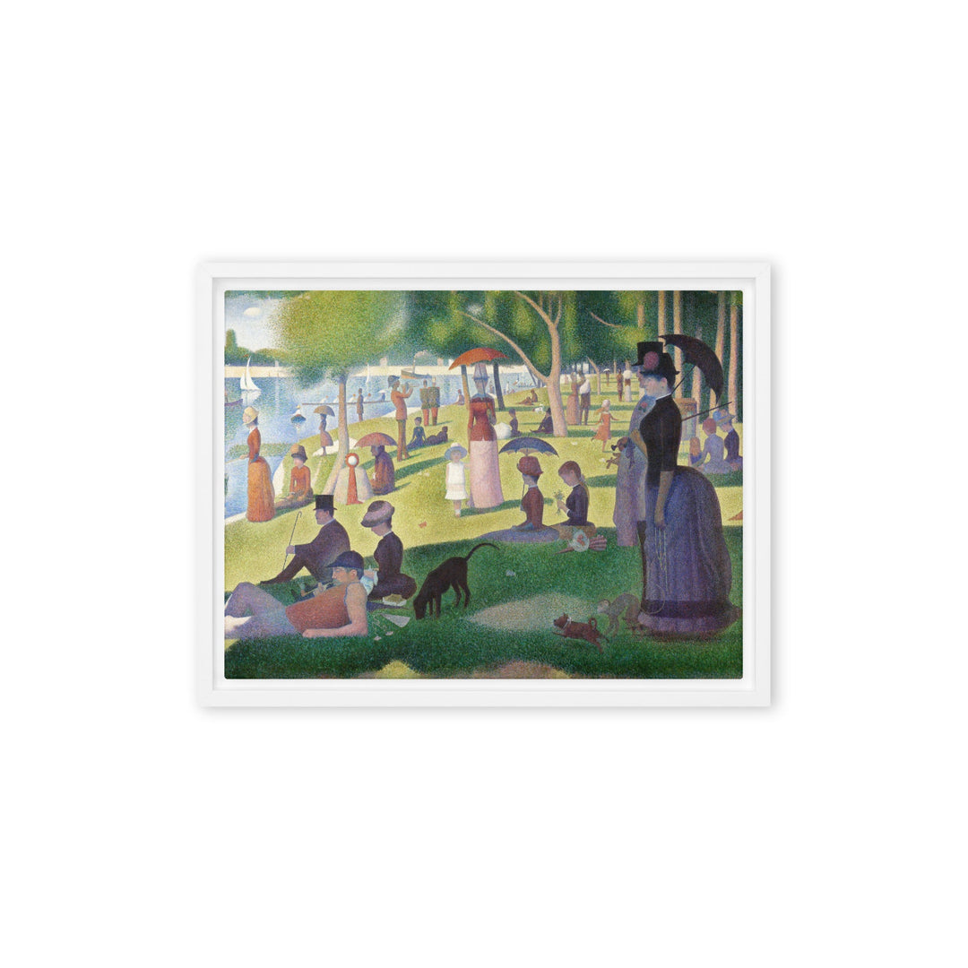 Leinwand - Ein Sonntagnachmittag auf der Insel La Grande Jatte Weiß / 31x41 cm (12″×16″) artlia