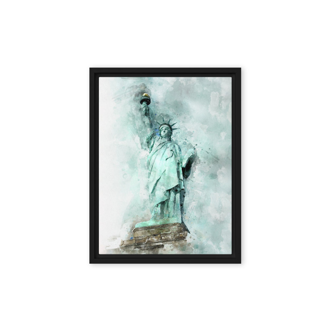 Leinwand - Freiheitsstatue Schwarz / 31x41 cm (12″×16″) artlia
