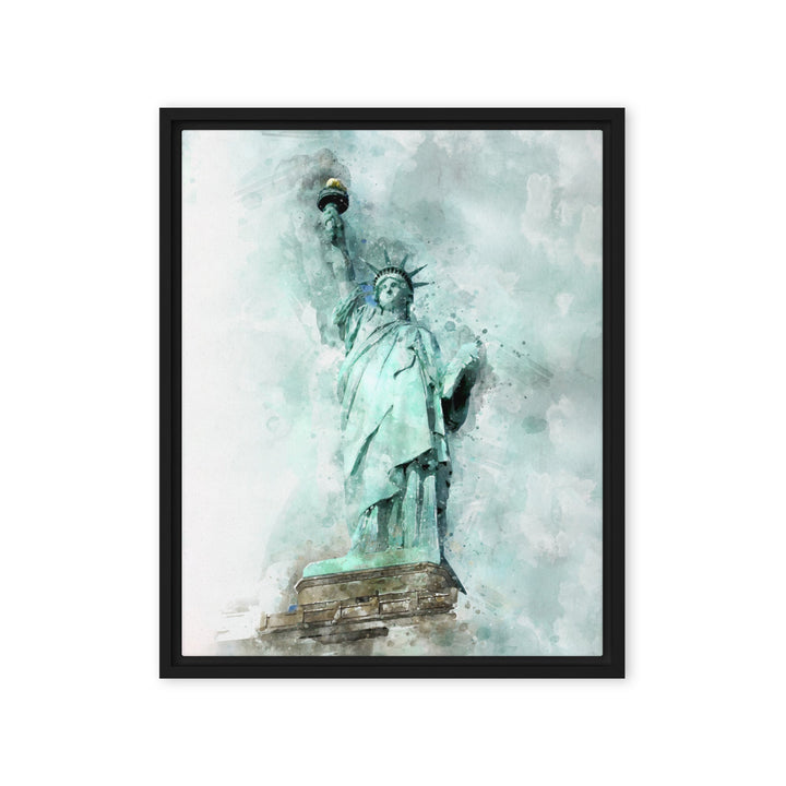 Leinwand - Freiheitsstatue Schwarz / 41x51 cm (16″×20″) artlia