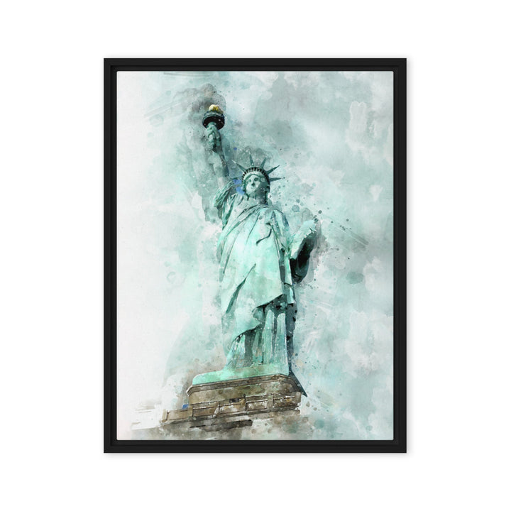 Leinwand - Freiheitsstatue Schwarz / 46x61 cm (18″×24″) artlia