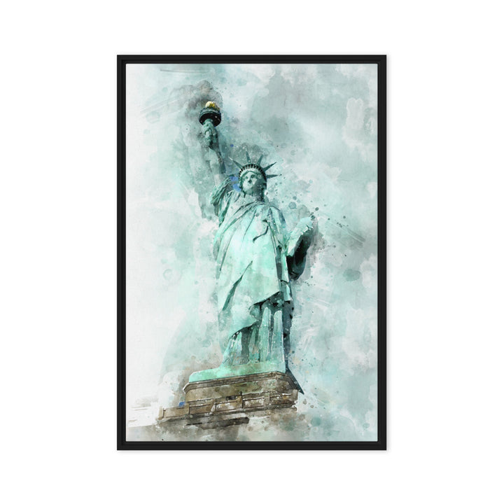 Leinwand - Freiheitsstatue Schwarz / 51x76 cm (20″×30″) artlia
