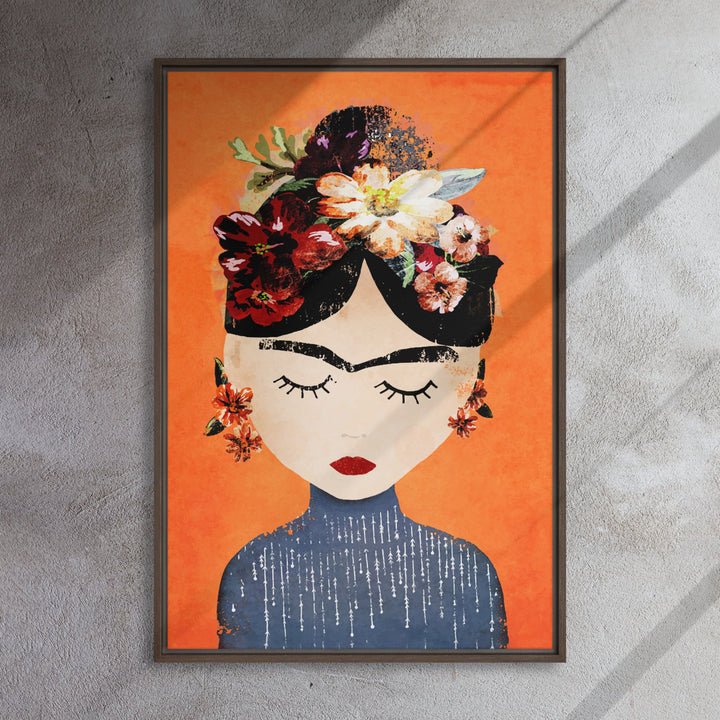 Leinwand - Frida Kahlo Orange Kuratoren von artlia artlia