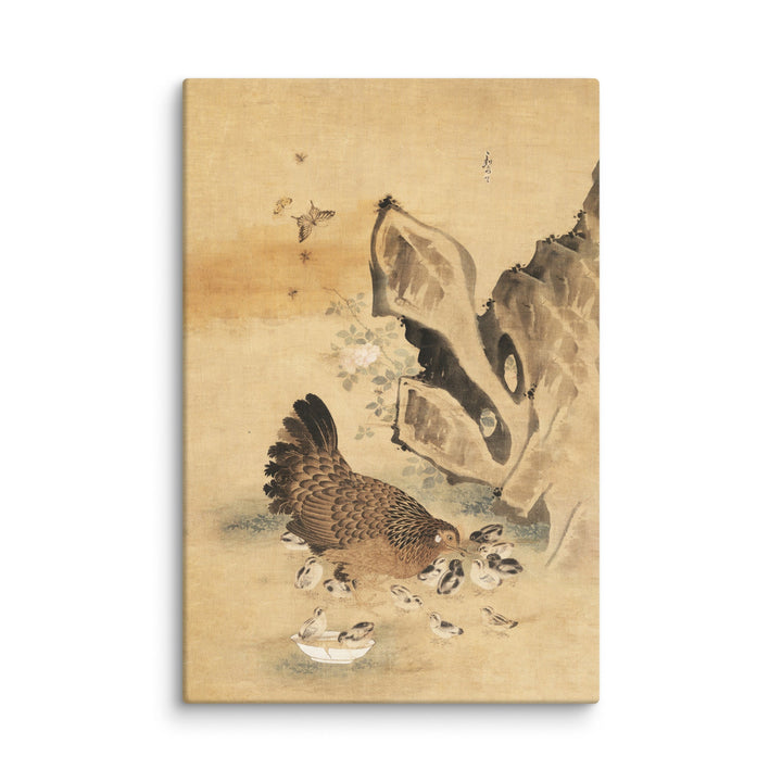 Leinwand - Henne und Küken, Byeon Sang-byeok ohne Rahmen / 51x76 cm (20″×30″) artlia