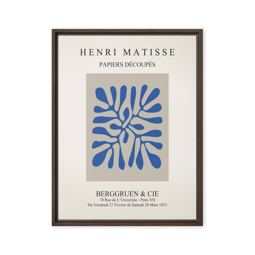 Leinwand - Henri Matisse, Papier Découpés blaue Blätter Henri Matisse Braun / 46x61 cm (18″×24″) artlia