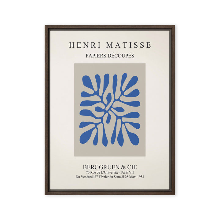 Leinwand - Henri Matisse, Papier Découpés blaue Blätter Henri Matisse Braun / 46x61 cm (18″×24″) artlia