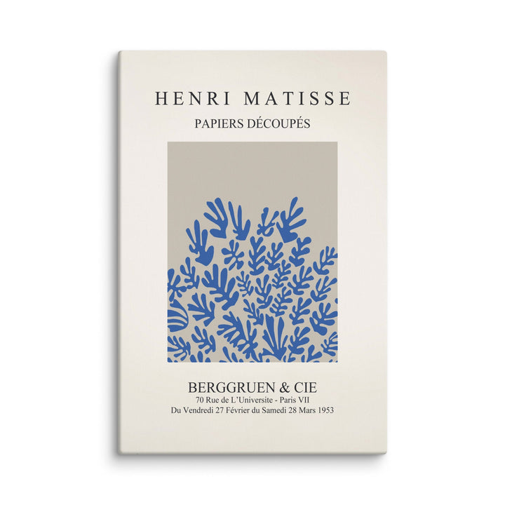 Leinwand - Henri Matisse, Papier Découpés blaue Blumen Henri Matisse ohne Rahmen / 61x91 cm (24″×36″) artlia