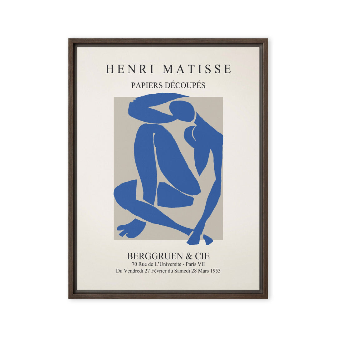 Leinwand - Henri Matisse, Papier Découpés blauer Akt Henri Matisse Braun / 46x61 cm (18″×24″) artlia