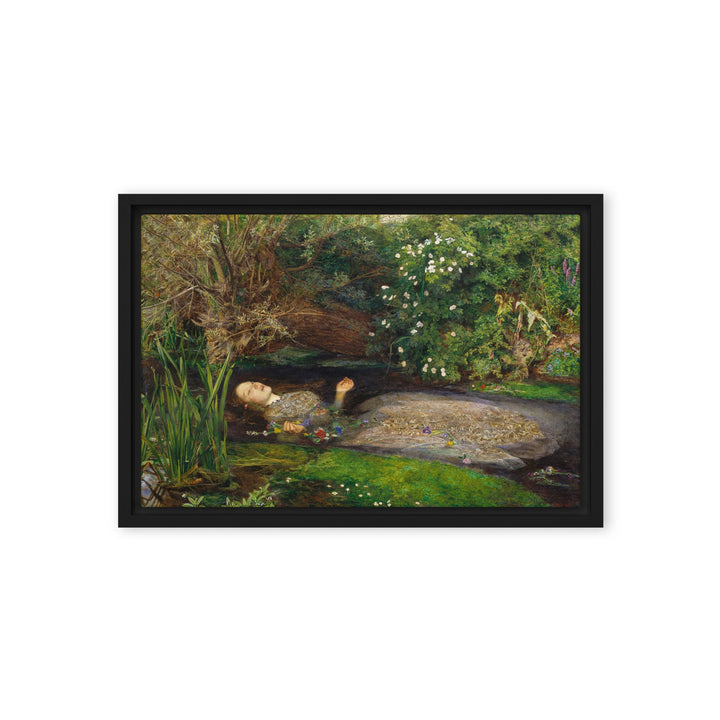 Leinwand - John Everett Millais, Ophelia John Everett Millais Schwarz / 31x46 cm (12″×18″) artlia