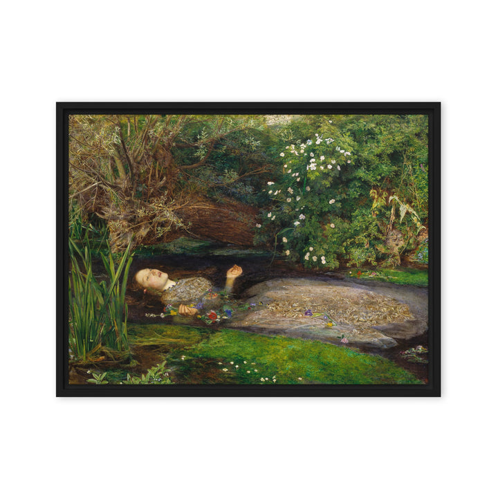 Leinwand - John Everett Millais, Ophelia John Everett Millais Schwarz / 46x61 cm (18″×24″) artlia