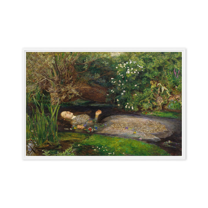 Leinwand - John Everett Millais, Ophelia John Everett Millais Weiß / 61x91 cm (24″×36″) artlia